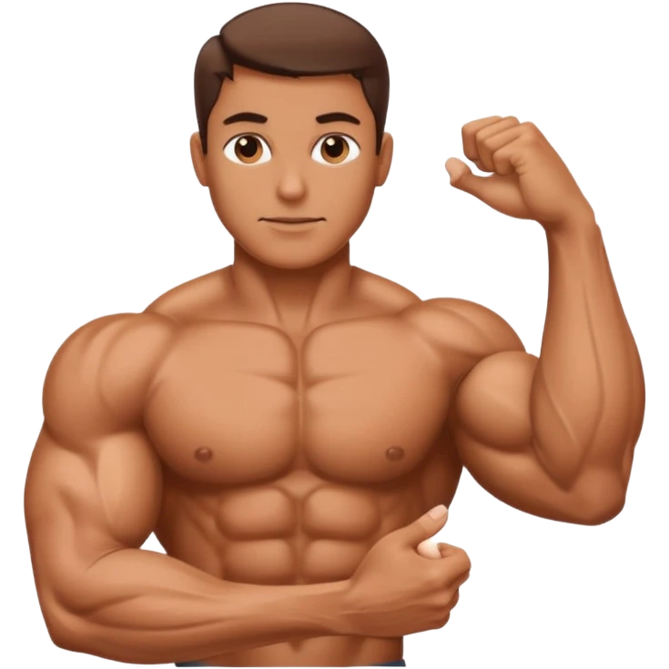 Arm with muscle and manicured hand emoji