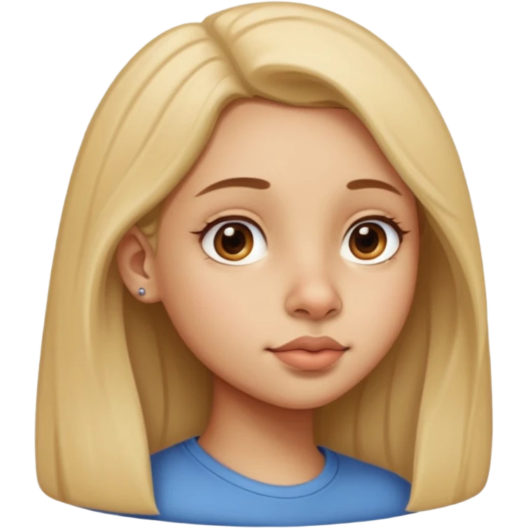 Girl with very very big bulgy Nose, side view emoji