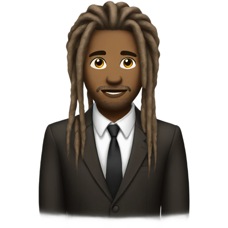Brown-business-punk-dreadlocks emoji