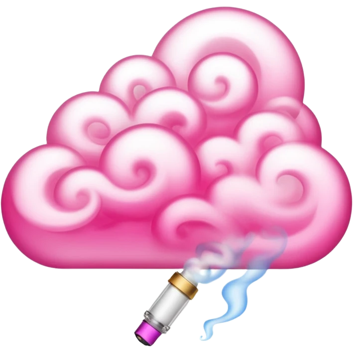 Pink vape smoke emoji