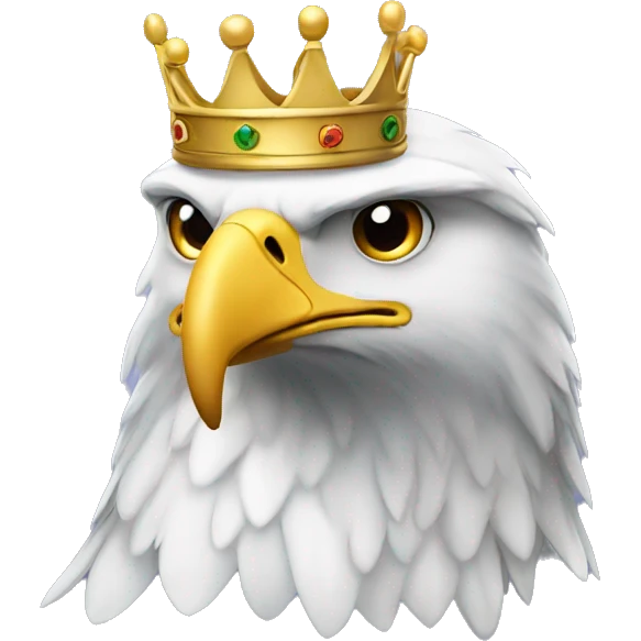 Eagle with a crown on its head emoji