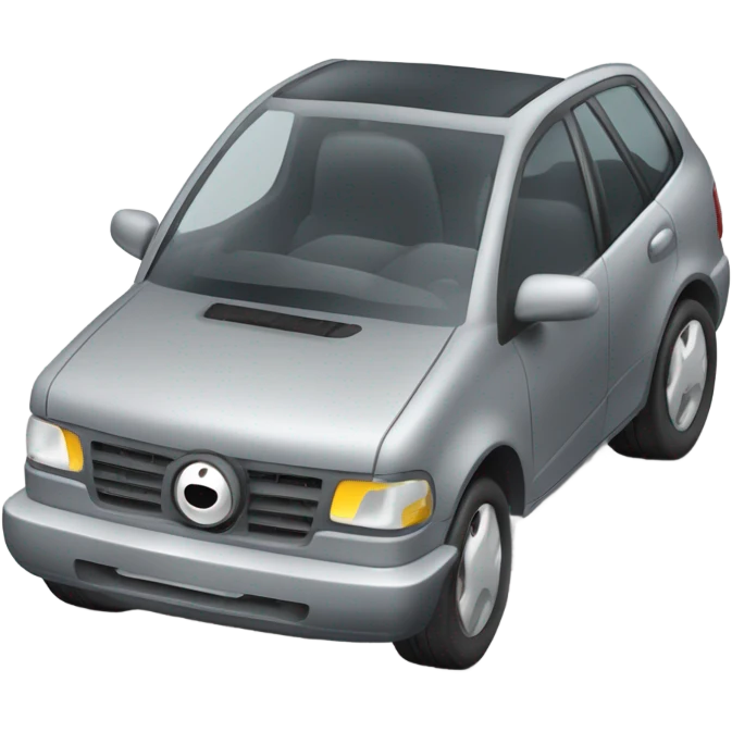 Graues Auto lacht  emoji