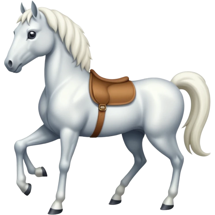 Un cheval blanc avec huit pattes emoji