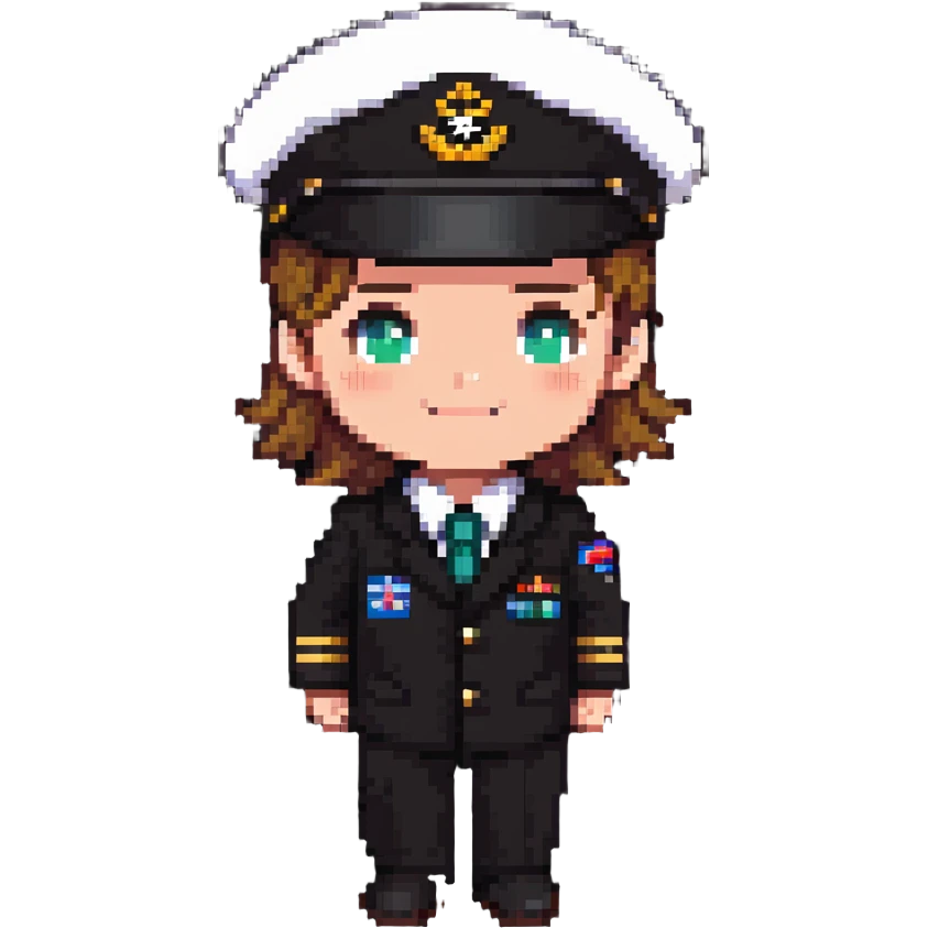 airline pilot captain with uniform and cap emoji