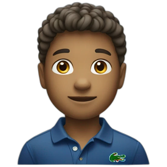 Kid with lacoste polo emoji