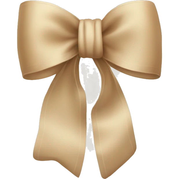 Beige bow emoji