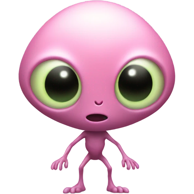 Pink alien emoji