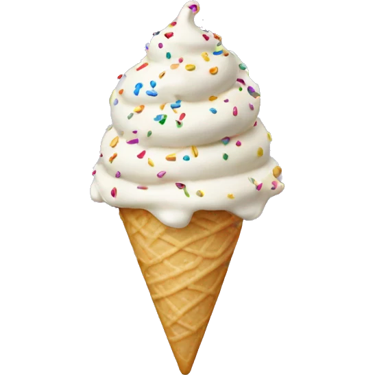 Vanilla Ice cream with sprinkles emoji