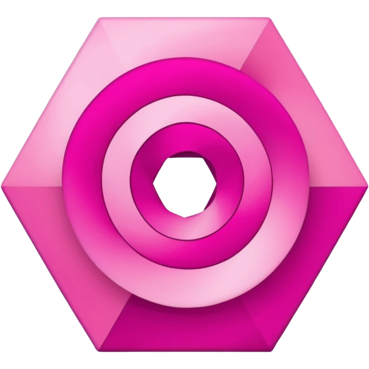 pink spiral hexagon  emoji