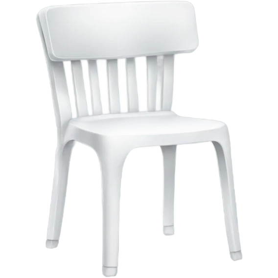 plastic white chair emoji