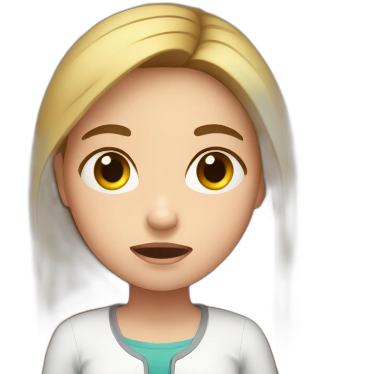 Girl suffering with blood pressure  emoji
