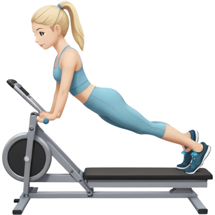 girl pilates on machine emoji