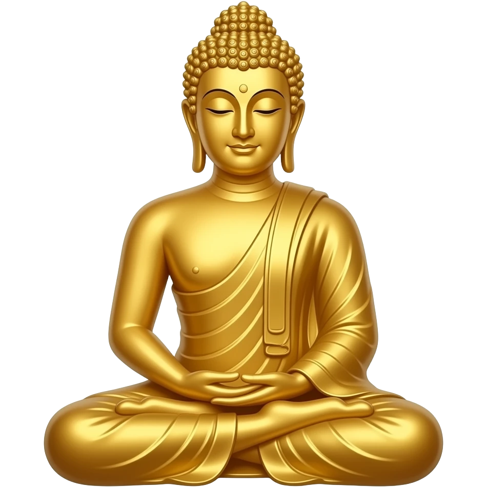 Golden seated meditation buddha emoji