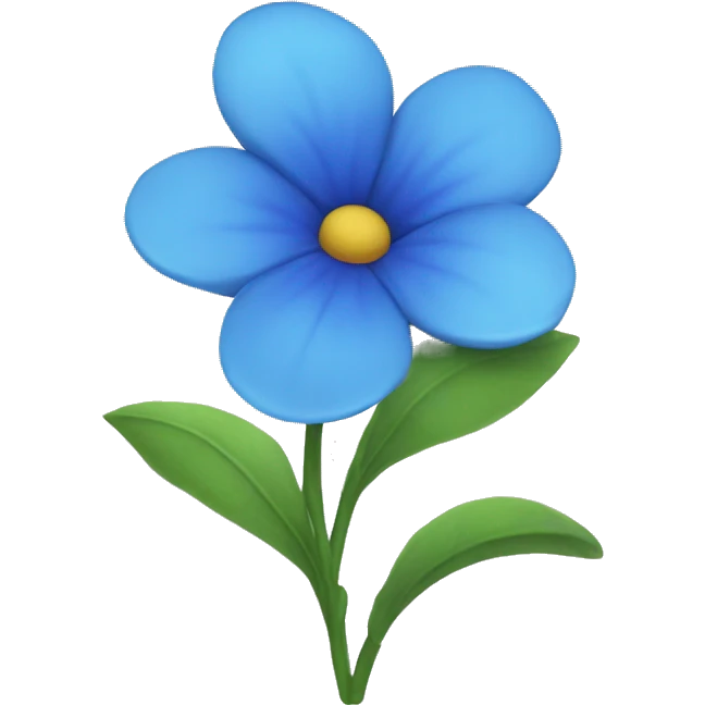 Blue flower  emoji