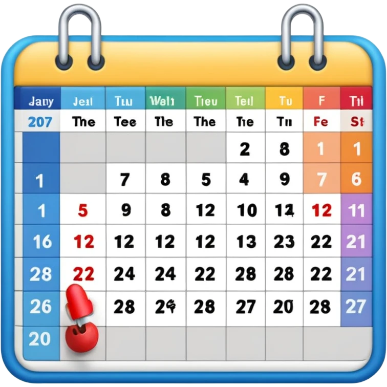 January calendar emoji