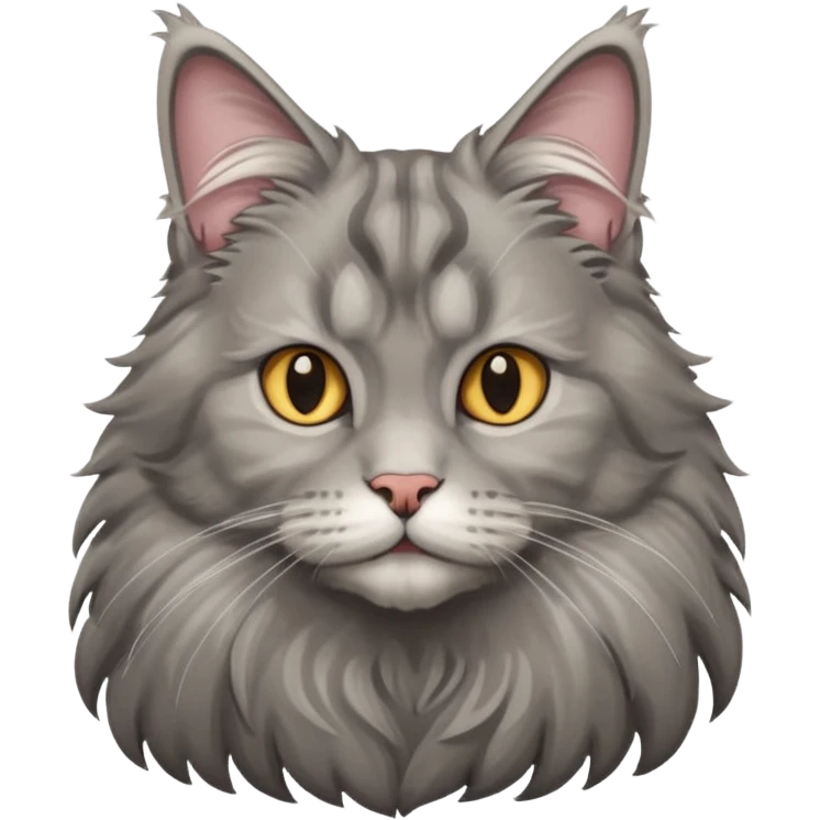 grey mainecoon cat emoji