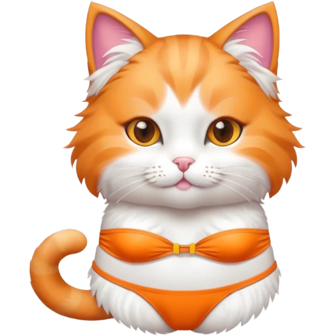 cat wearing bikini emoji