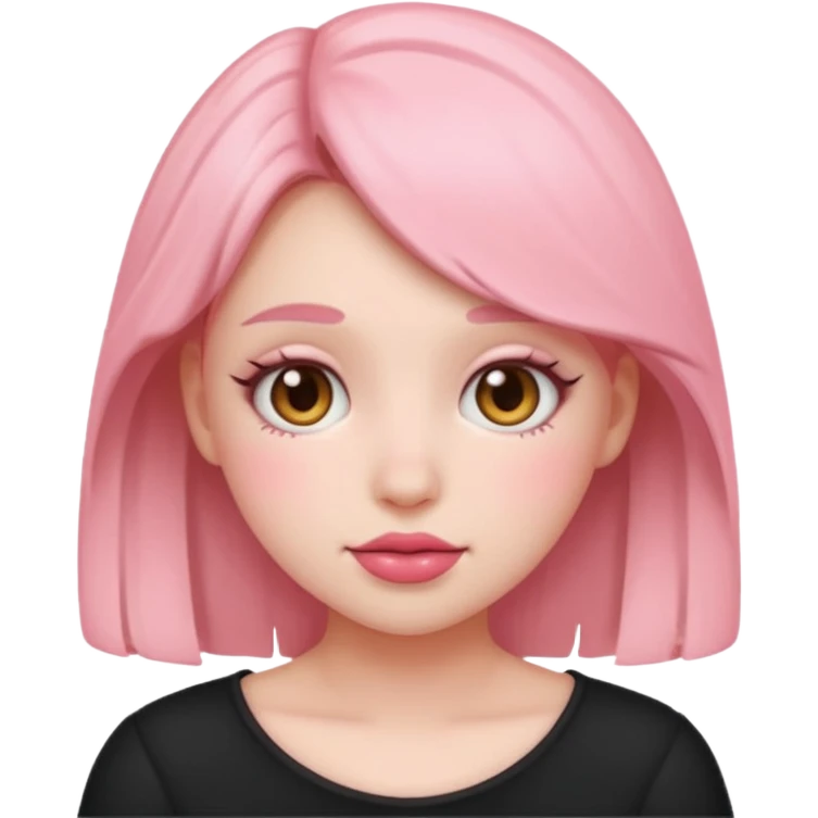 “Emoji girl, soft girl aesthetic, pink blush emoji