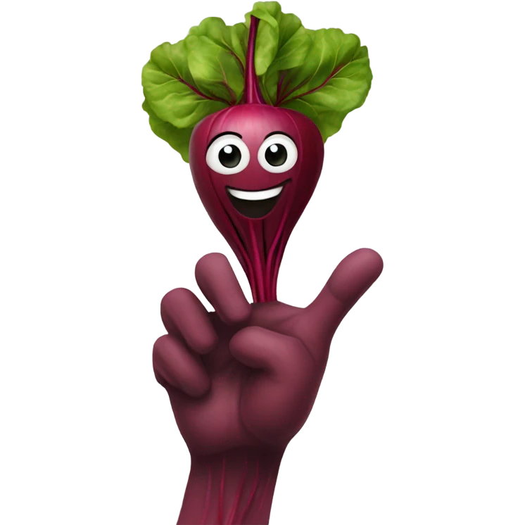 happy beetroot high five emoji
