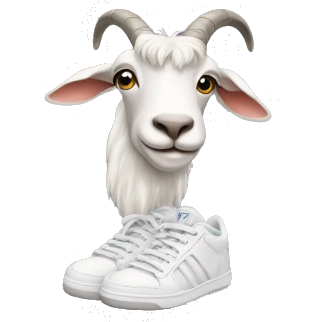 Goat with sneakers emoji