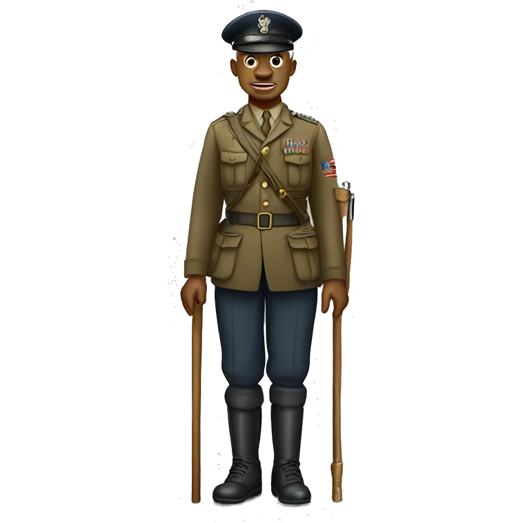 disabled ww1 veteran without leg emoji