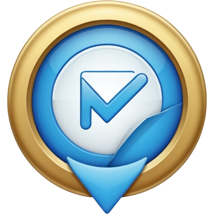 Creates a high-resolution image of the blue Meta (Facebook and Instagram) certification badge, with a white checkmark inside a blue circle, on a transparent background. The style should be simple emoji