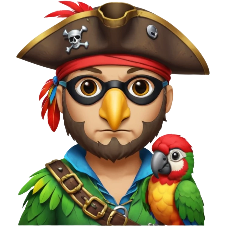 pirate and parrot emoji