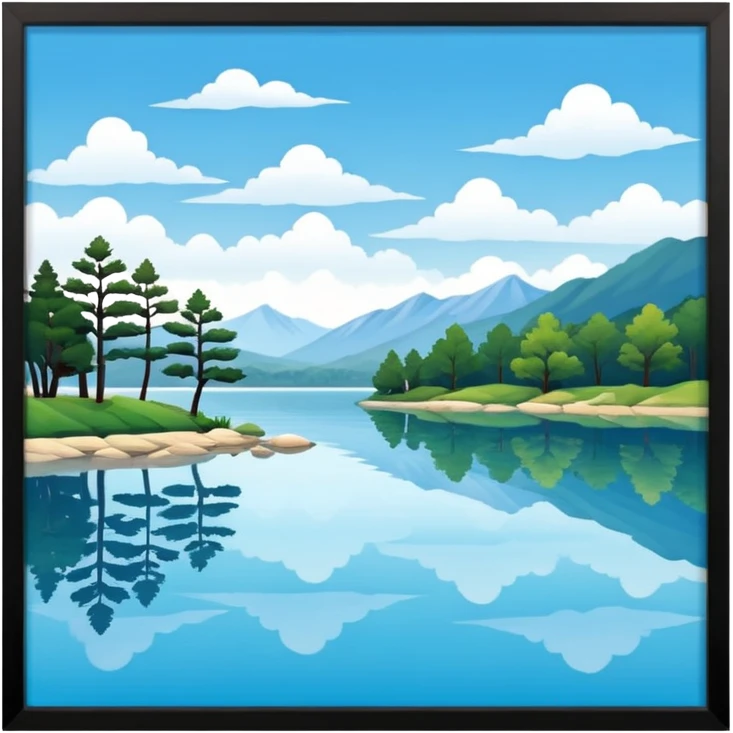 Lake in indian style with no house  emoji