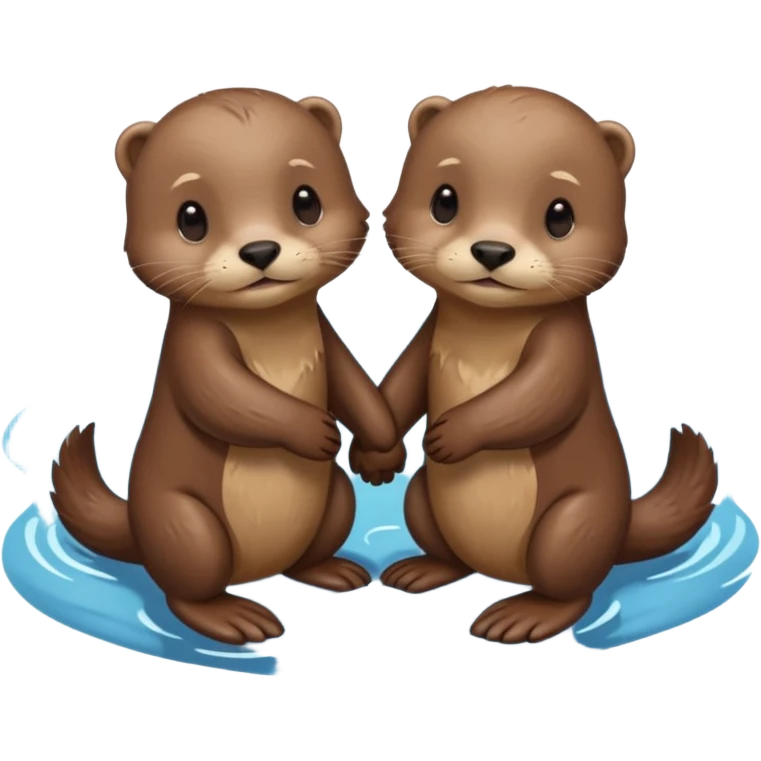 otters holding hands emoji