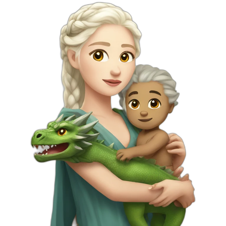 Daenerys and the baby dragon emoji