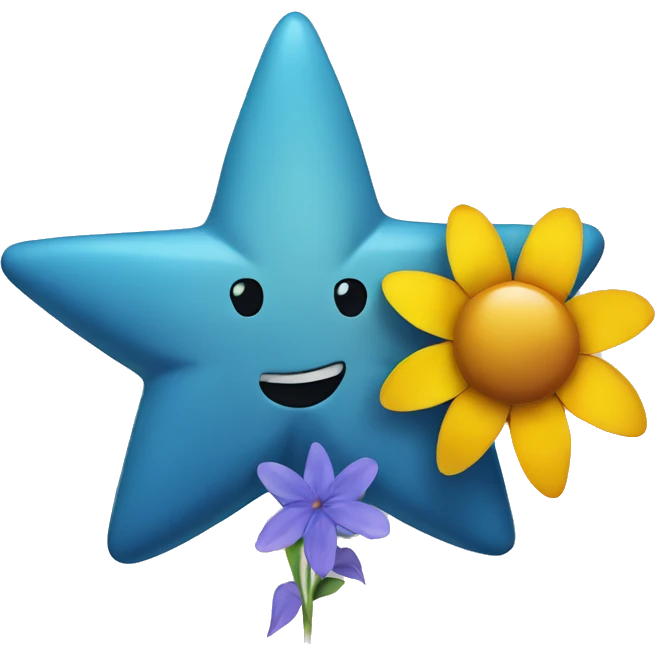Flower and a star emoji