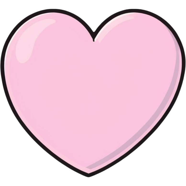 pastel pink heart with glitters emoji