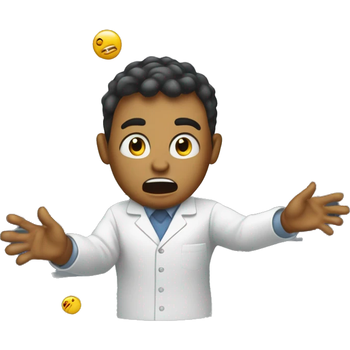 IT worker panicking while trying to train machine learning model emoji