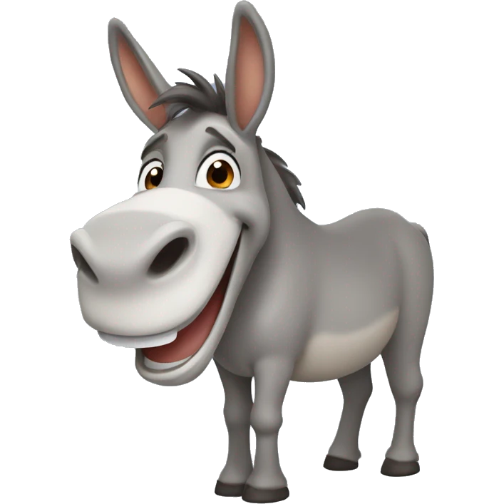 happy donkey smiling from ear to ear emoji
