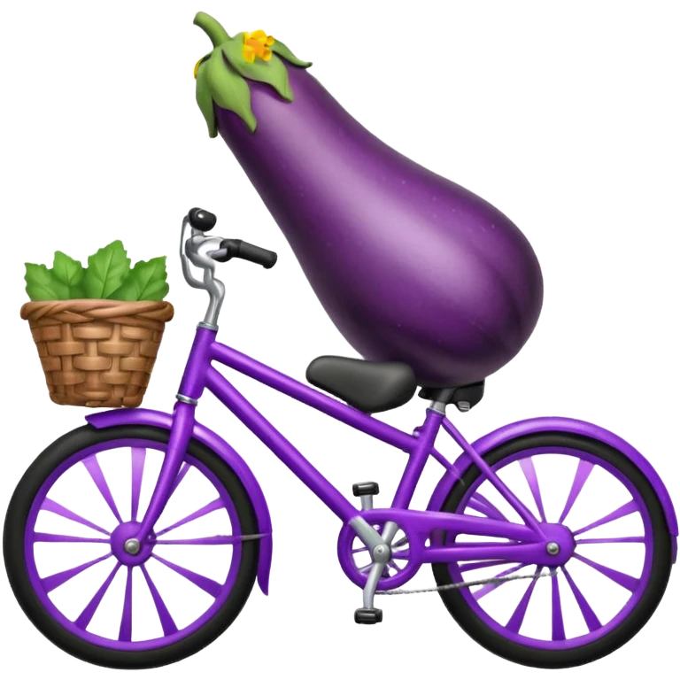 Eggplant riding a bike emoji