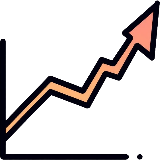 A graph with a downward trend and a painful spot marked, business pain point emoji