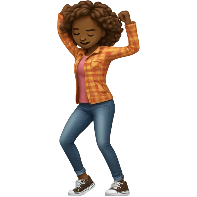 brown skin girl dabbing  emoji