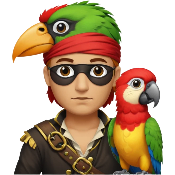 pirate and parrot emoji