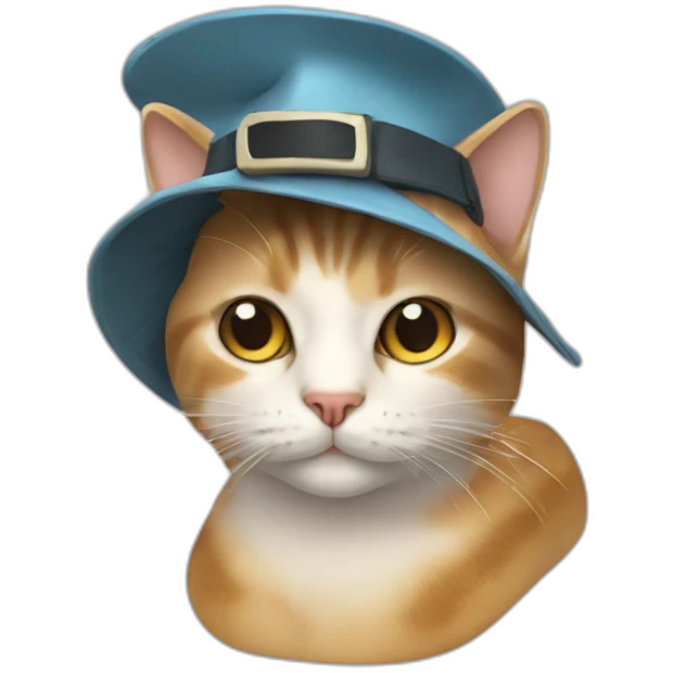 cat with a propellor hat emoji