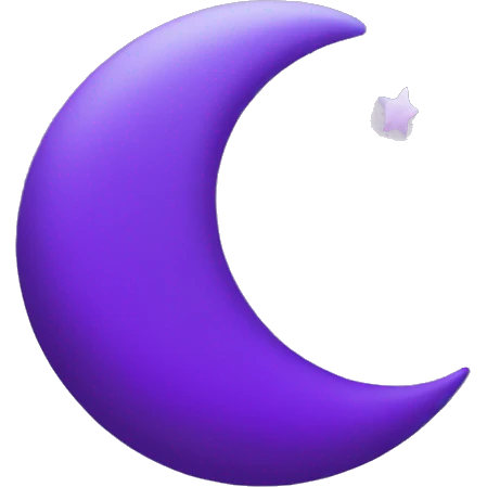 Purple crescent moon emoji