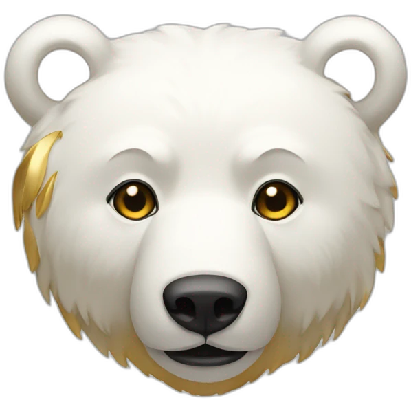 white bear with gold emoji