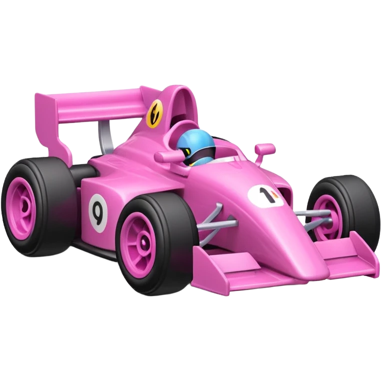 formula car toy pink emoji