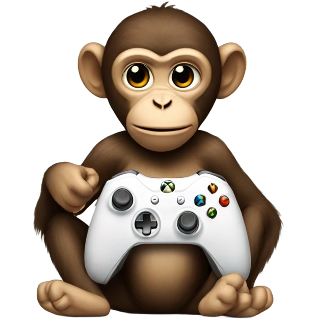 Monkey with a Xbox controller  emoji