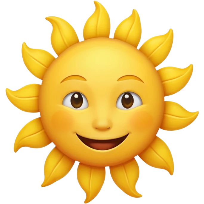 smiling sun emoji, simple, cheerful emoji