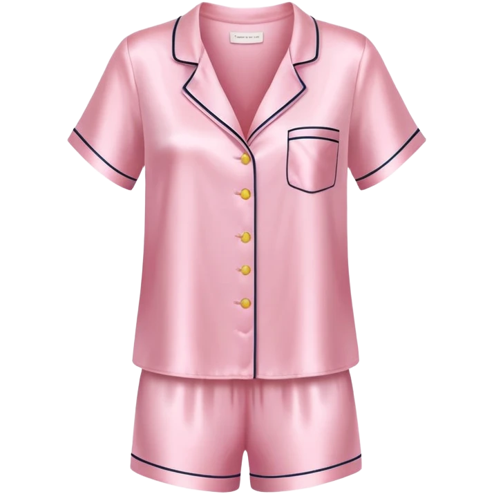 Light pink silk pyjamas set emoji