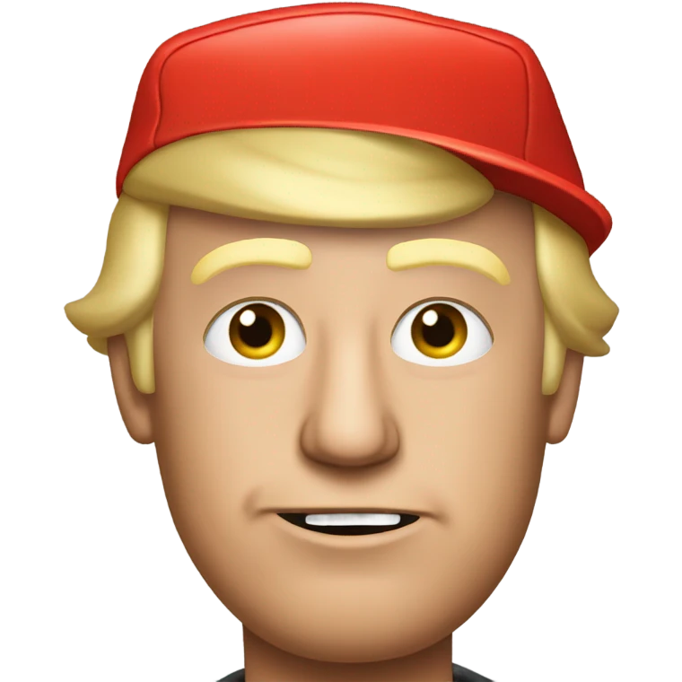 Trump wearing a maga hat emoji