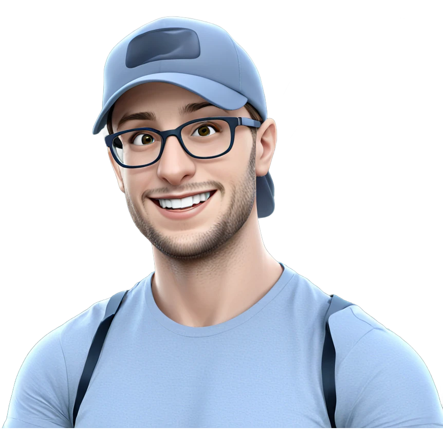 smiling man in hat outdoors emoji