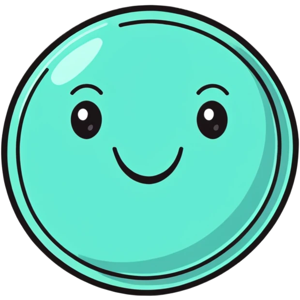 Lymphocyte cell with happy face from immune system emoji