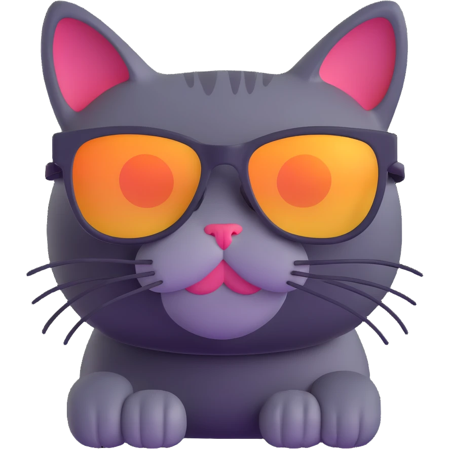 cat wearing sunglasses emoji