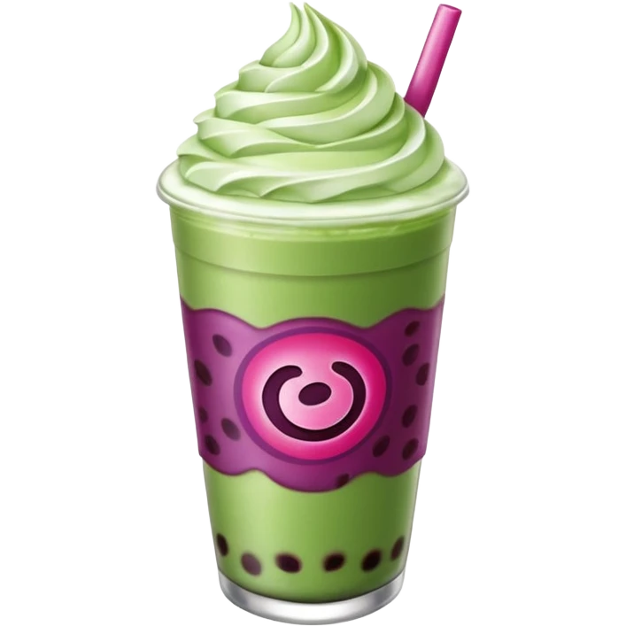 iced berry matcha latte emoji